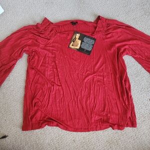Red Blouse by IMAN 1X very soft, new